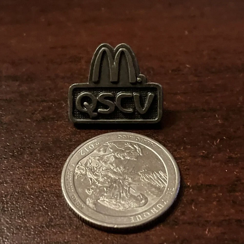 McDonald's QSCV Employee Lapel Hat‎ Pin